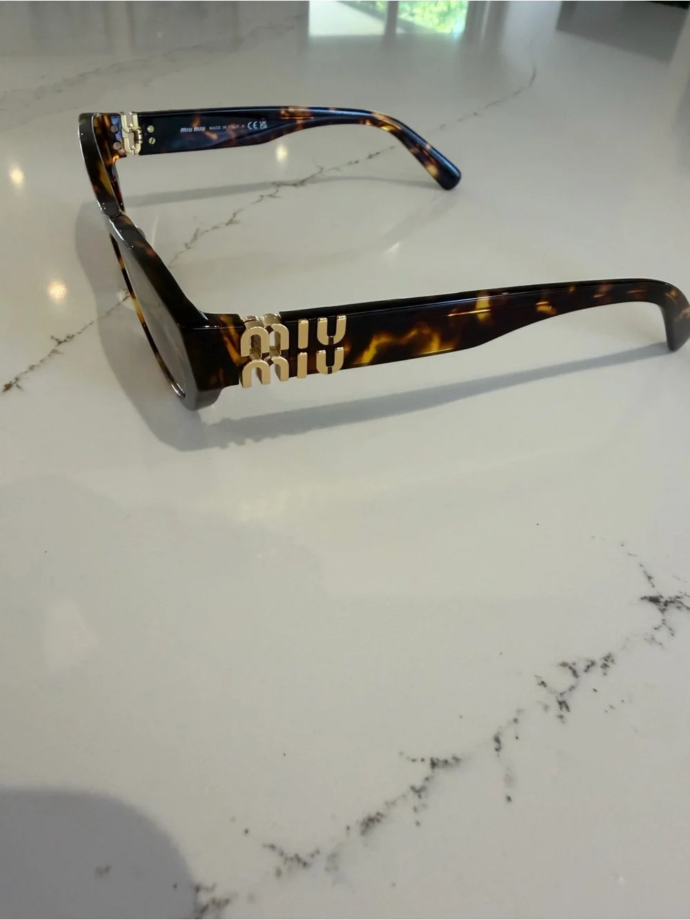 Miu Miu Tortoiseshell Cat-Eye Sunglasses with Brown Lenses